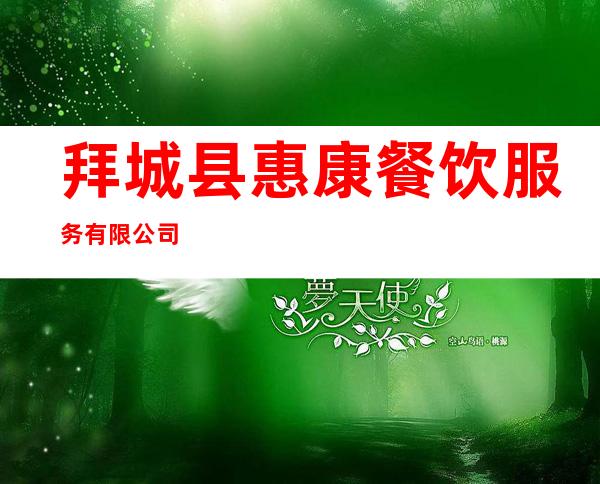 拜城县惠康餐饮服务有限公司